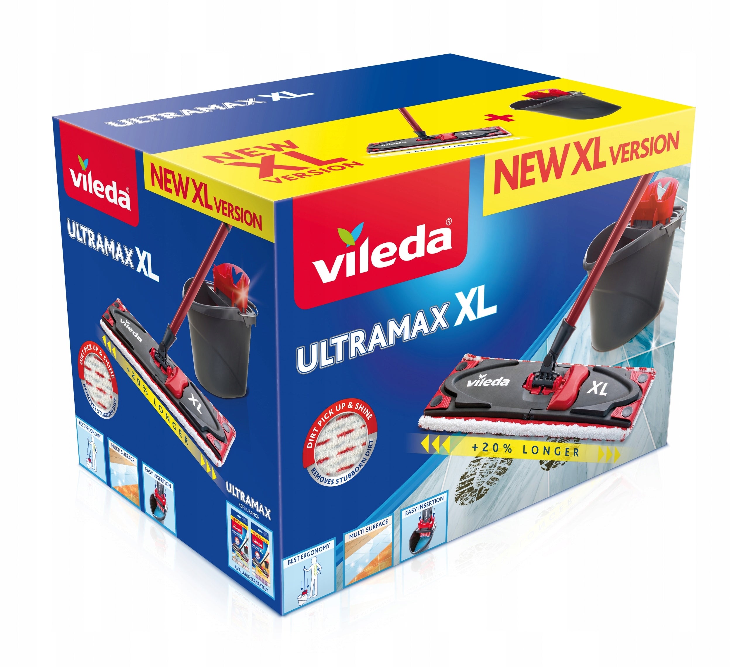 FLAT MOP + BUCKET SQUEEZER XL ULTRAMAX BOX CARTRIDGE XXL WITH BUCKET Brand no brand