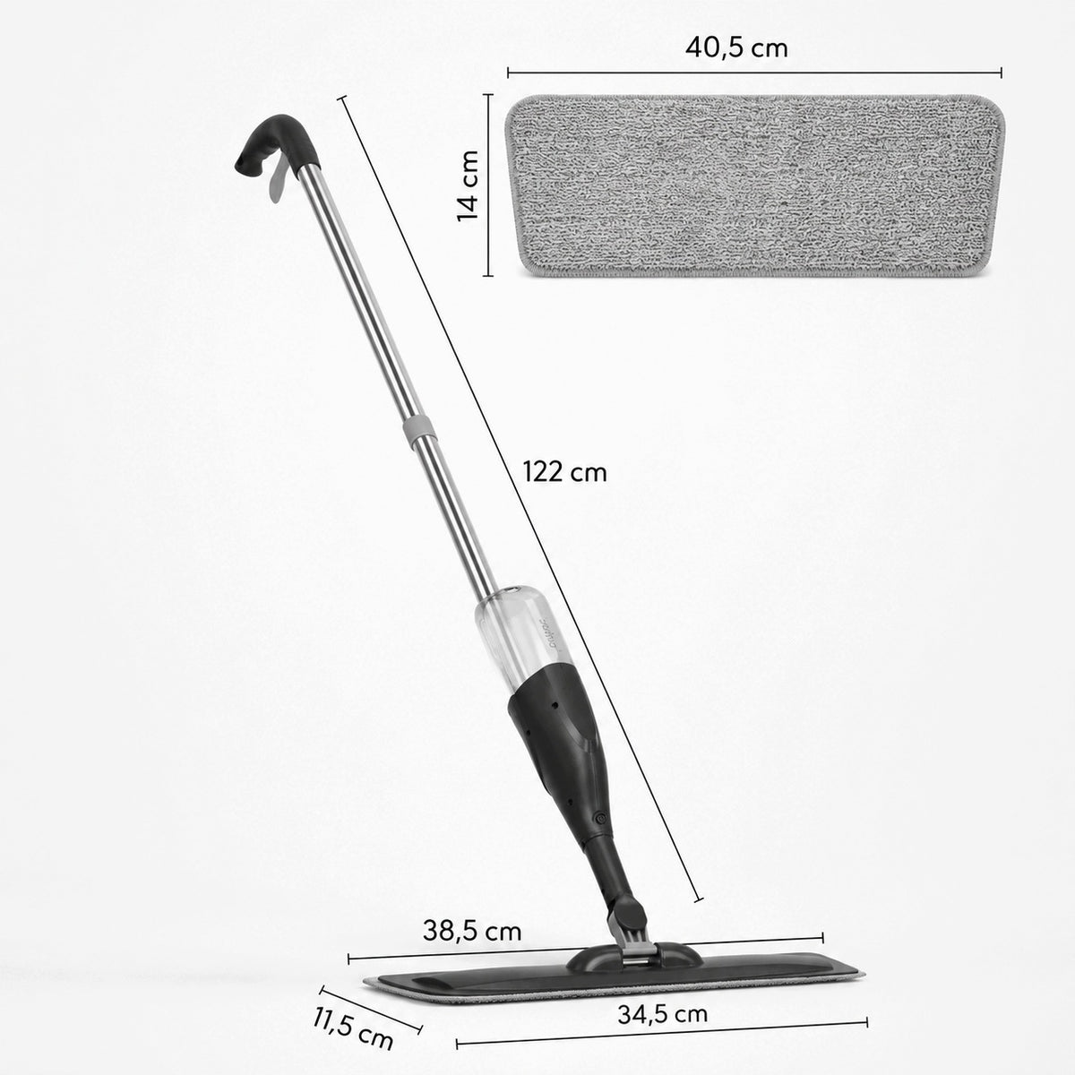 FLAT MOP FOR CLEANING FLOORS WITH WASHER FLAT 3 x MICROFIBER 300ml Packaging status original