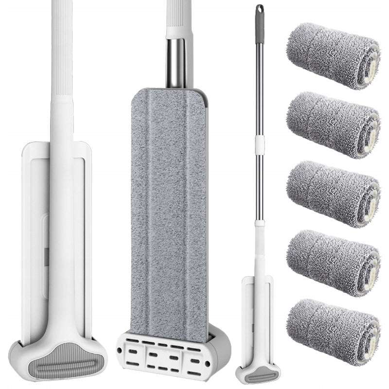 FLAT MOP FOR WASHING ROTARY FLOOR 360° 32CM + 5 x MICROFIBER