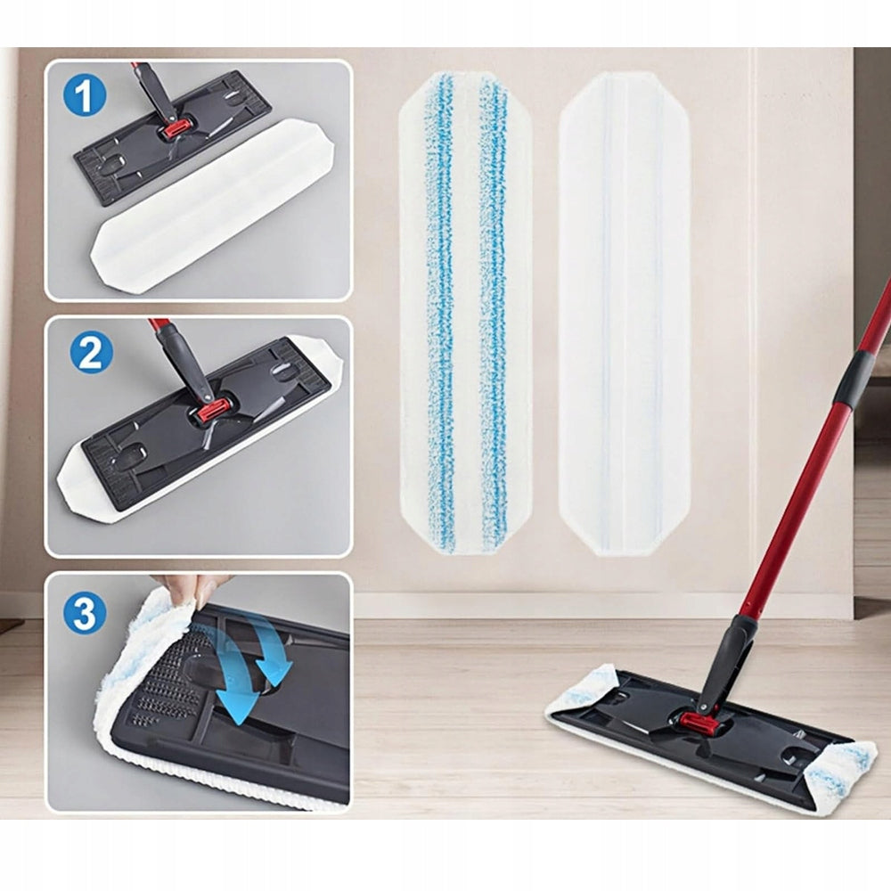 FLAT MOP PADS H2PRO MICROFIBER WASHABLE 40.5 CM Replacement Packaging status original