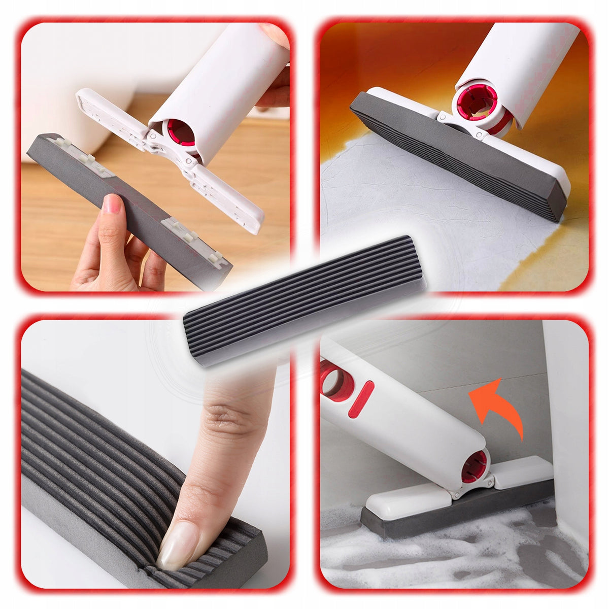 FLAT MOP SPONGE SQUEEZE CARTRIDGE REPLACEABLE FOR MINI MOP 15 CM STOCK Packaging status original