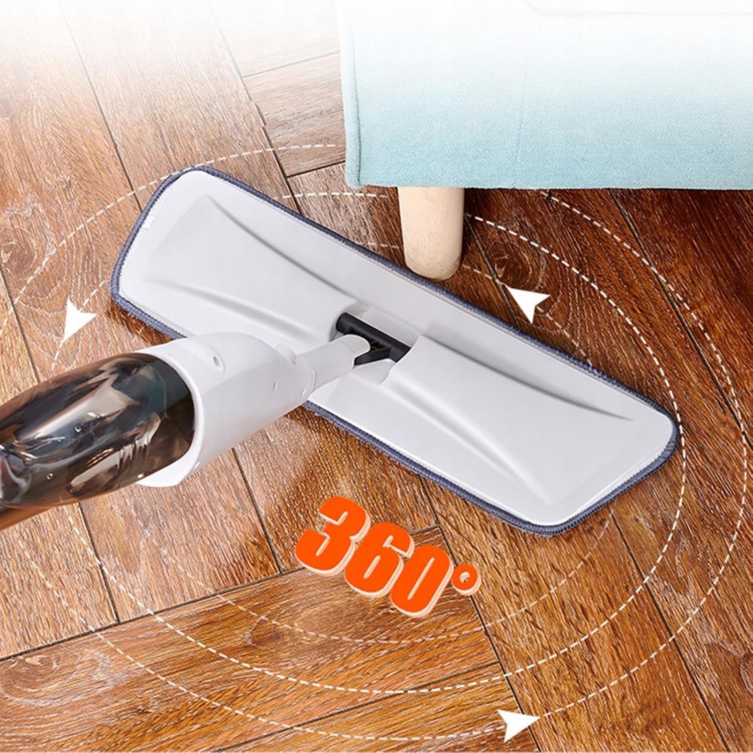 FLAT MOP WITH 360° ROTATING HEAD AND CLEANING CLOTHS Brand Bedee