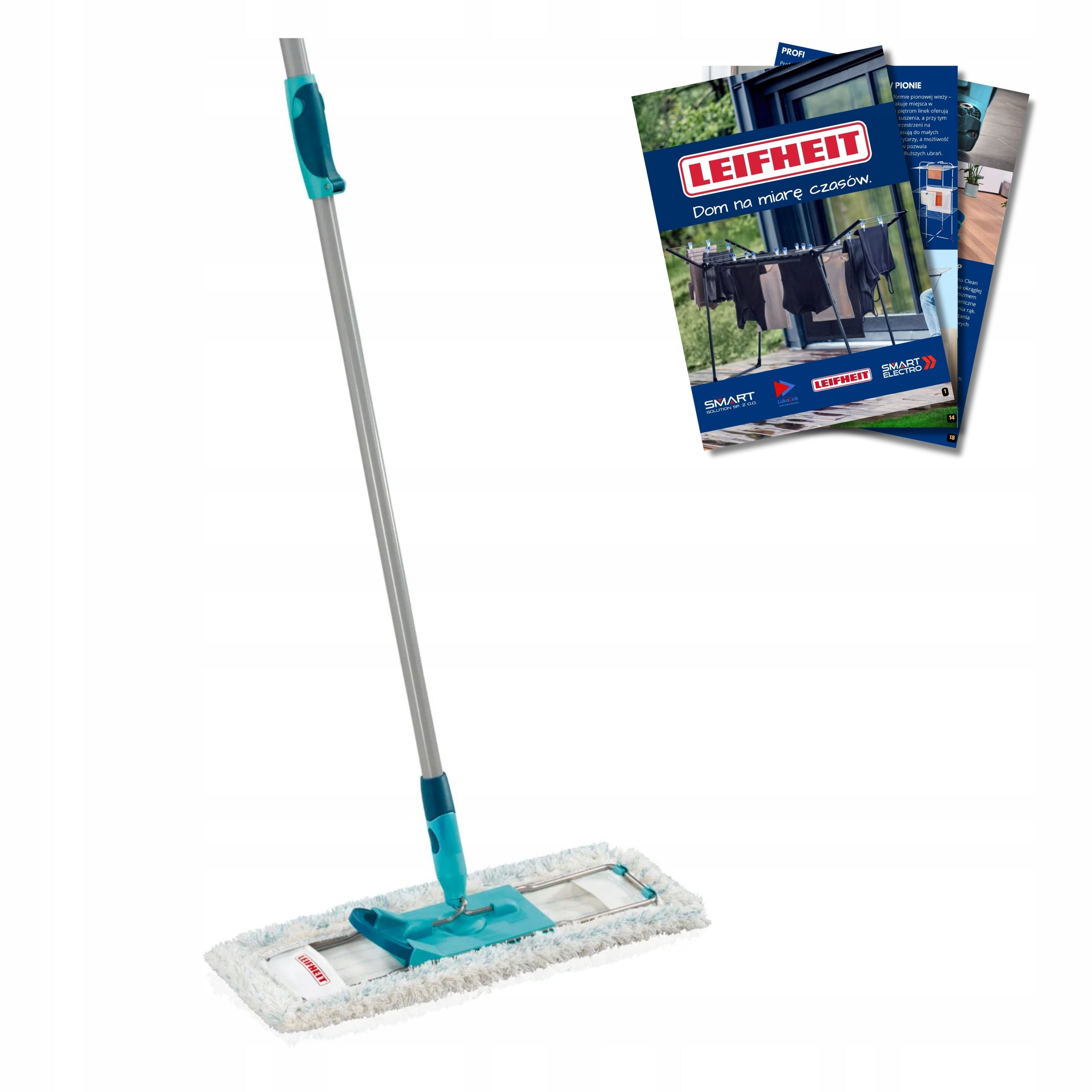 FLAT MOP WITH BAR Leifheit PROFI XL COTTON OVERLAY + EBOOK