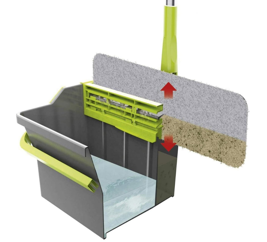 FLAT MOP WITH BUCKET 5L WITH SQUEEZER MAXXMEE Packaging status original