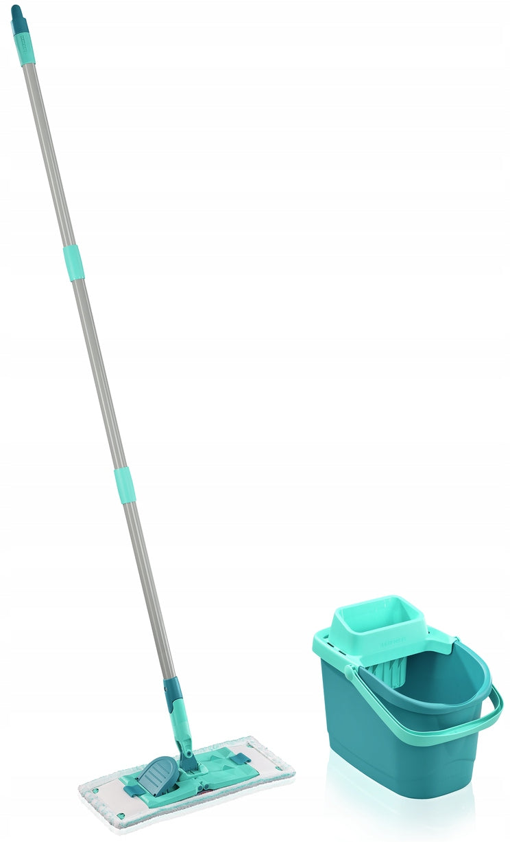 FLAT MOP WITH BUCKET 6L LEIFHEIT POWERCLEAN STOCK 3pcs 33cm BAR 148cm Packaging status original