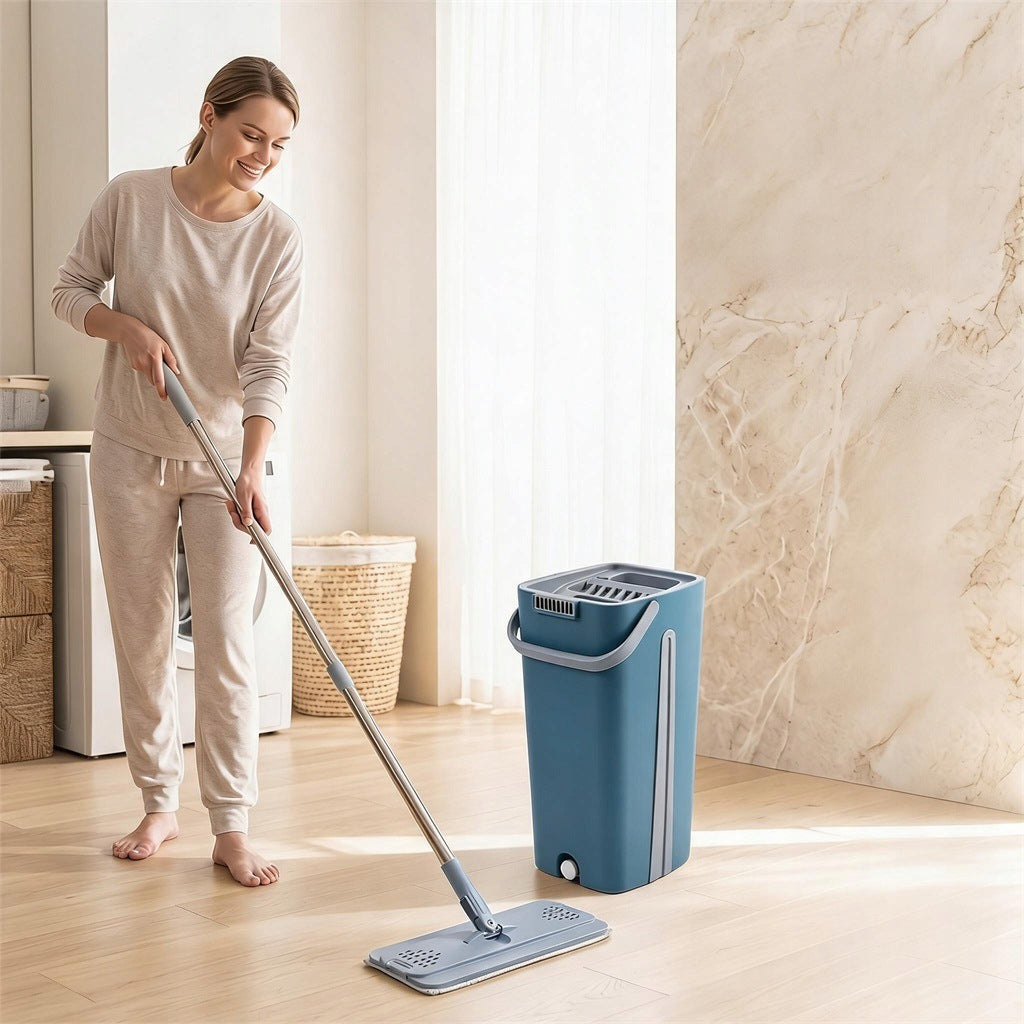 FLAT MOP WITH BUCKET MICROFIBER SET FOR CLEANING WINDOWS AND WALLS FLOORS Manufacturer code MOP PŁASKI Z WIADREM ZESTAW