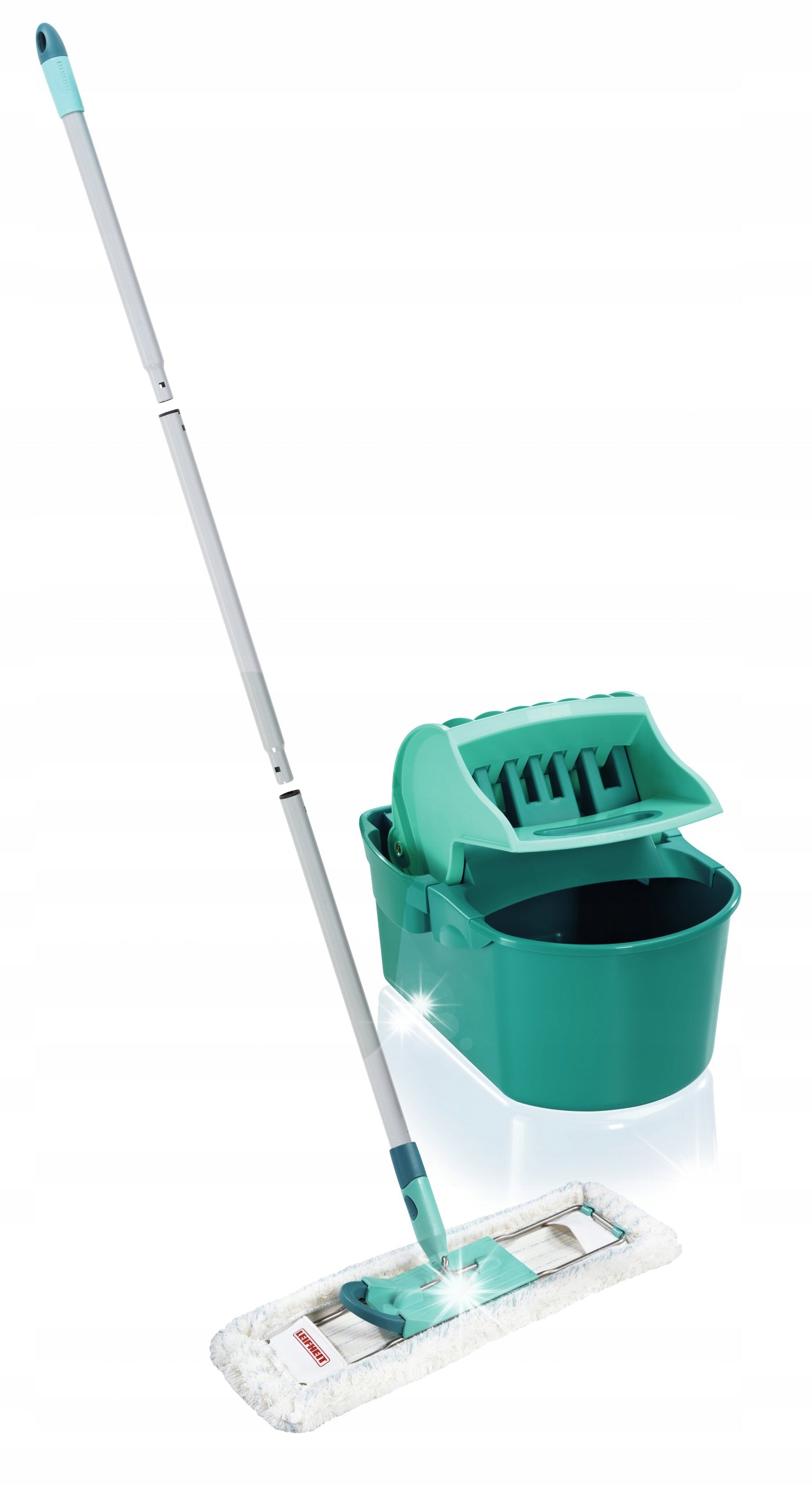 FLAT MOP WITH BUCKET SQUEEZER LEIFHEIT PROFI COMPACT XL 42 CM MICROFIBER