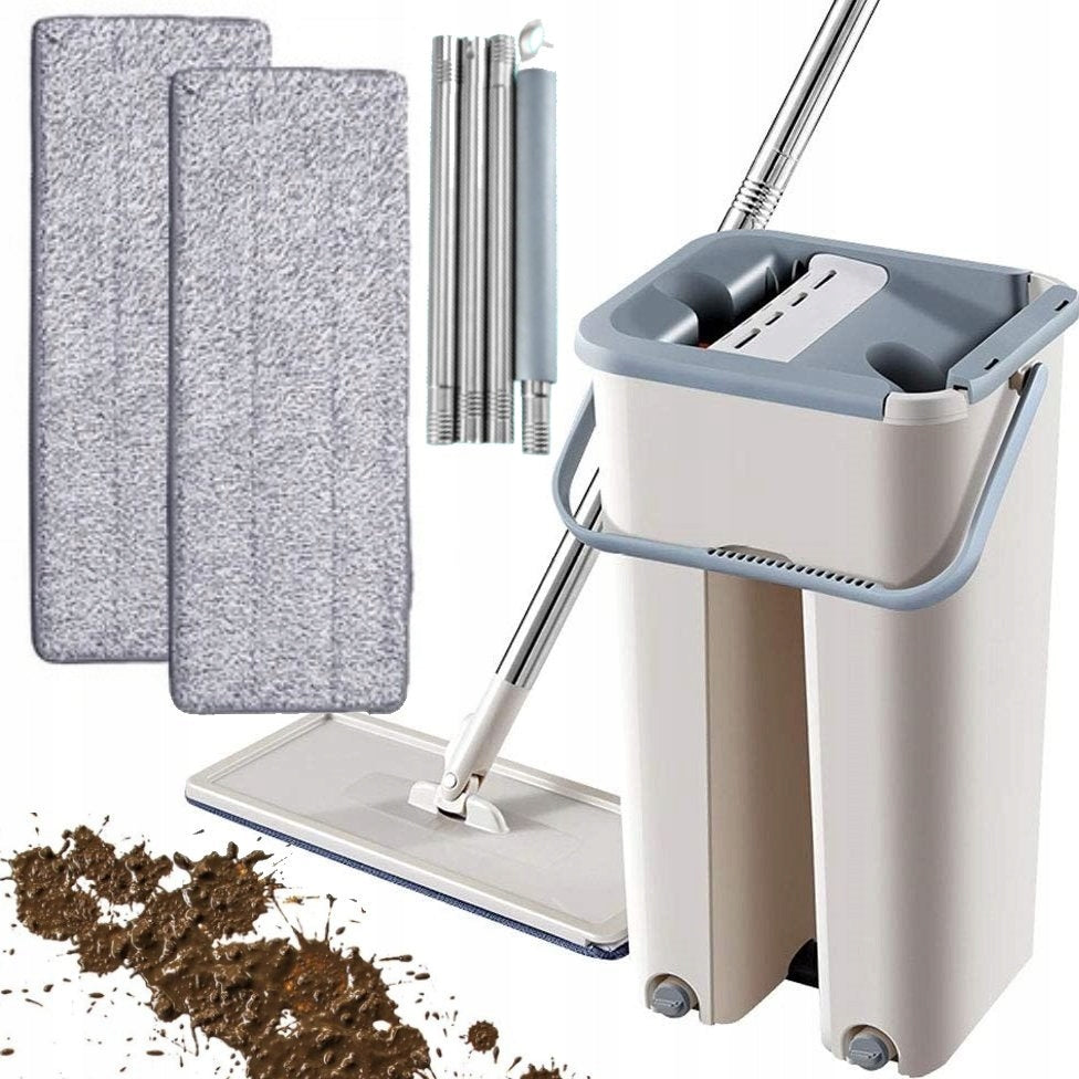 FLAT MOP WITH BUCKET SQUEEZER SET
