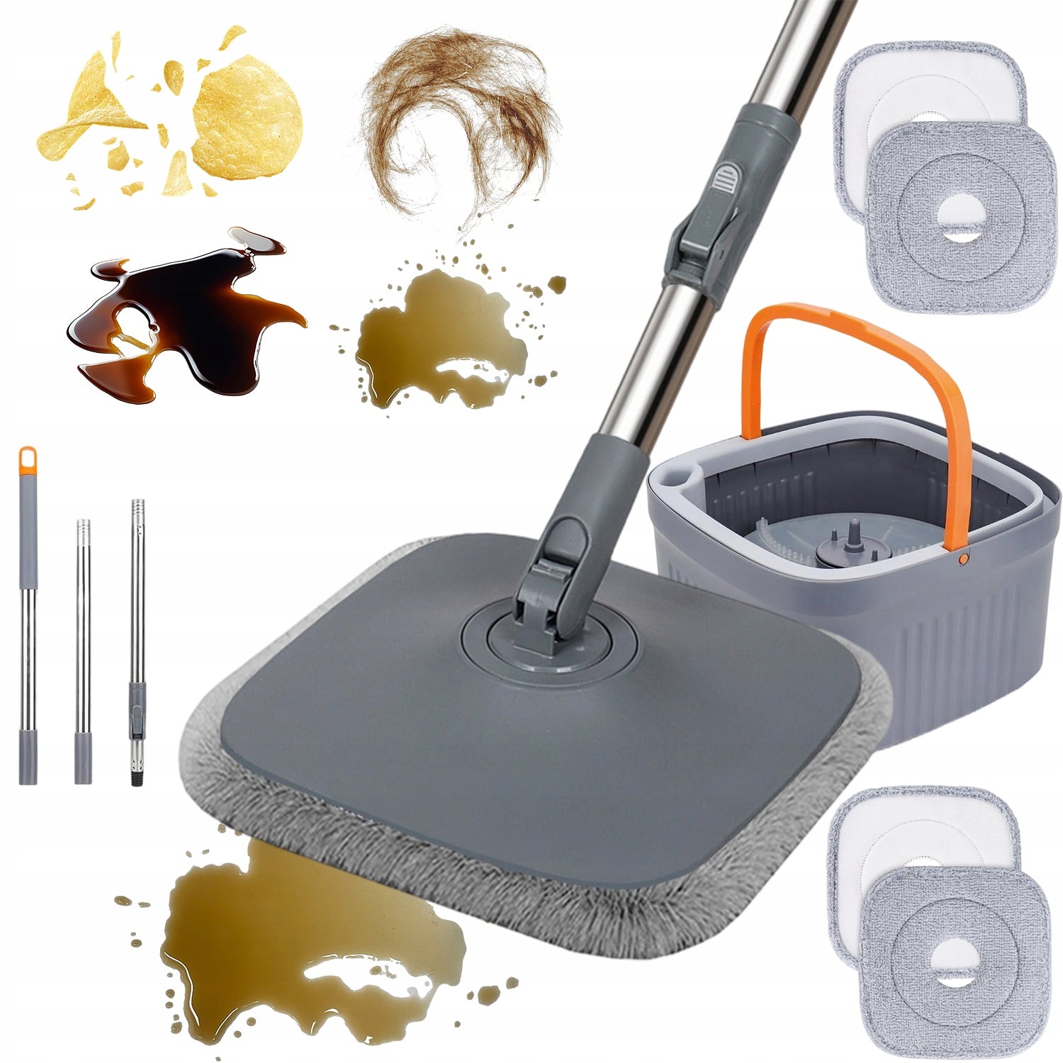 FLAT MOP WITH DURABLE HEAD FOR HIGH-QUALITY CLEANING