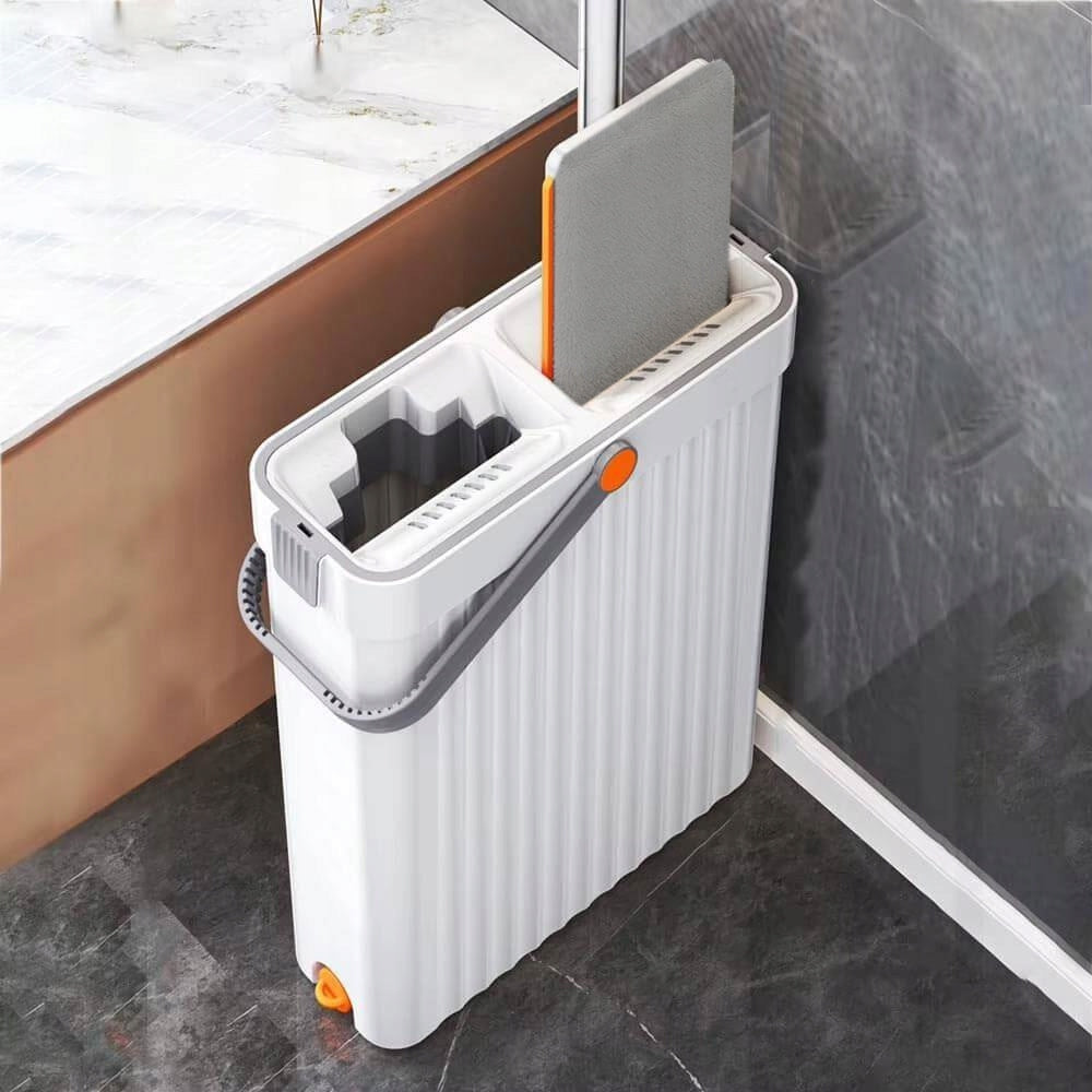FLAT MOP WITH FLOOR SQUEEZER TWO-CHAMBER BUCKET 2 ABSORBENT CARTRIDGES Manufacturer code CZ0552