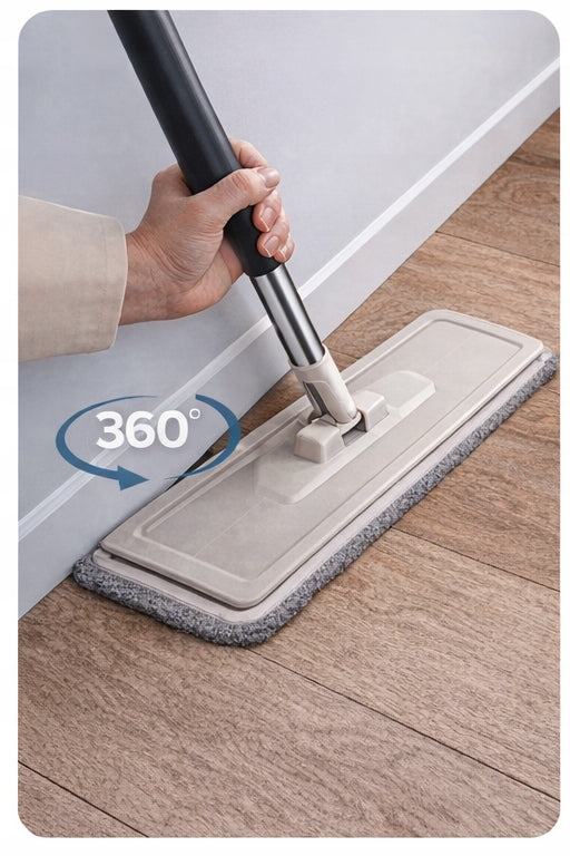 FLAT MOP WITH FLOOR SQUEEZER + TWO-CHAMBER BUCKET + 2 ABSORBENT INSERTS Packaging status original