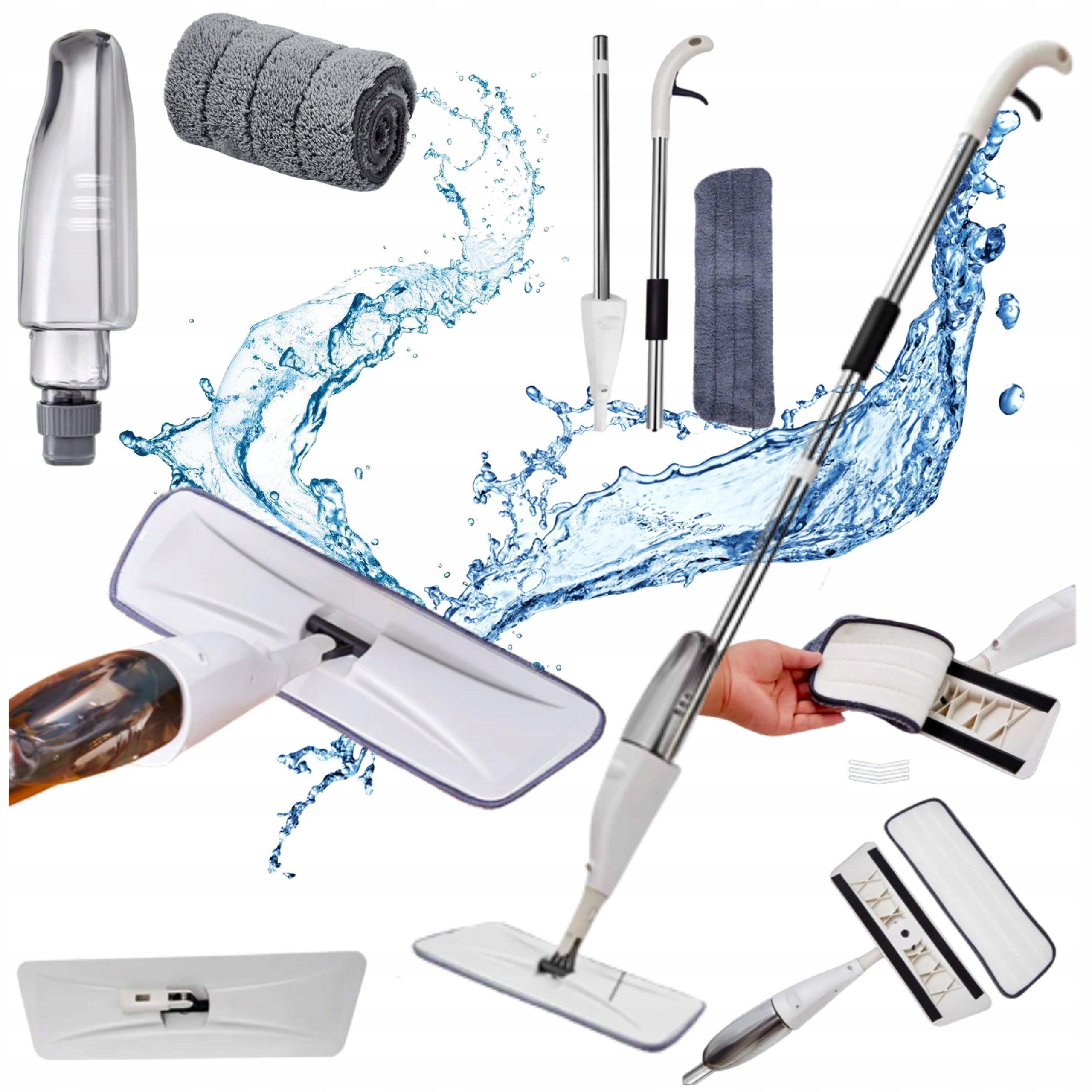 FLAT MOP WITH SPRAYER FOR FLOOR CLEANING SPRAY CARTRIDGE MICROFIBER