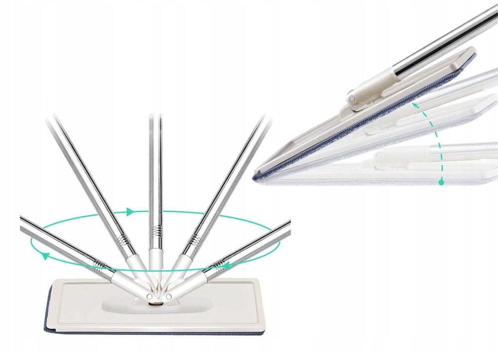 FLAT MOP WITH SQUEEZER AND TWO-CHAMBER BUCKET + 2 microfiber cartridges Manufacturer code 651439618