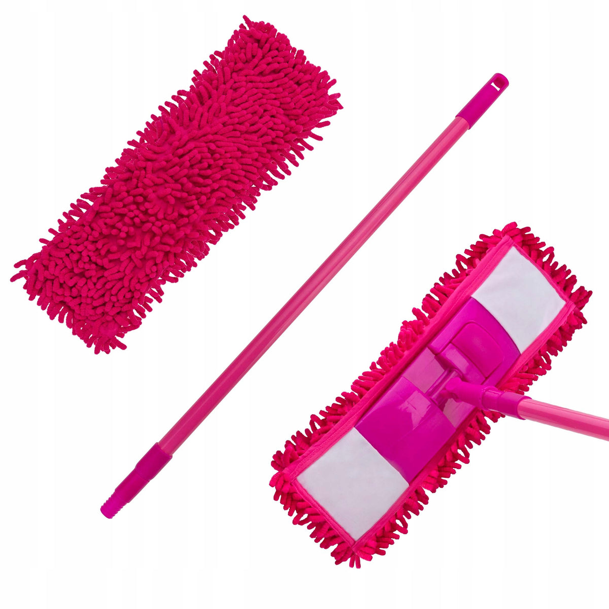 FLAT MOP WITH TELESCOPIC POLE MICROFIBER OVERLAY EAN (GTIN) 5904238411360