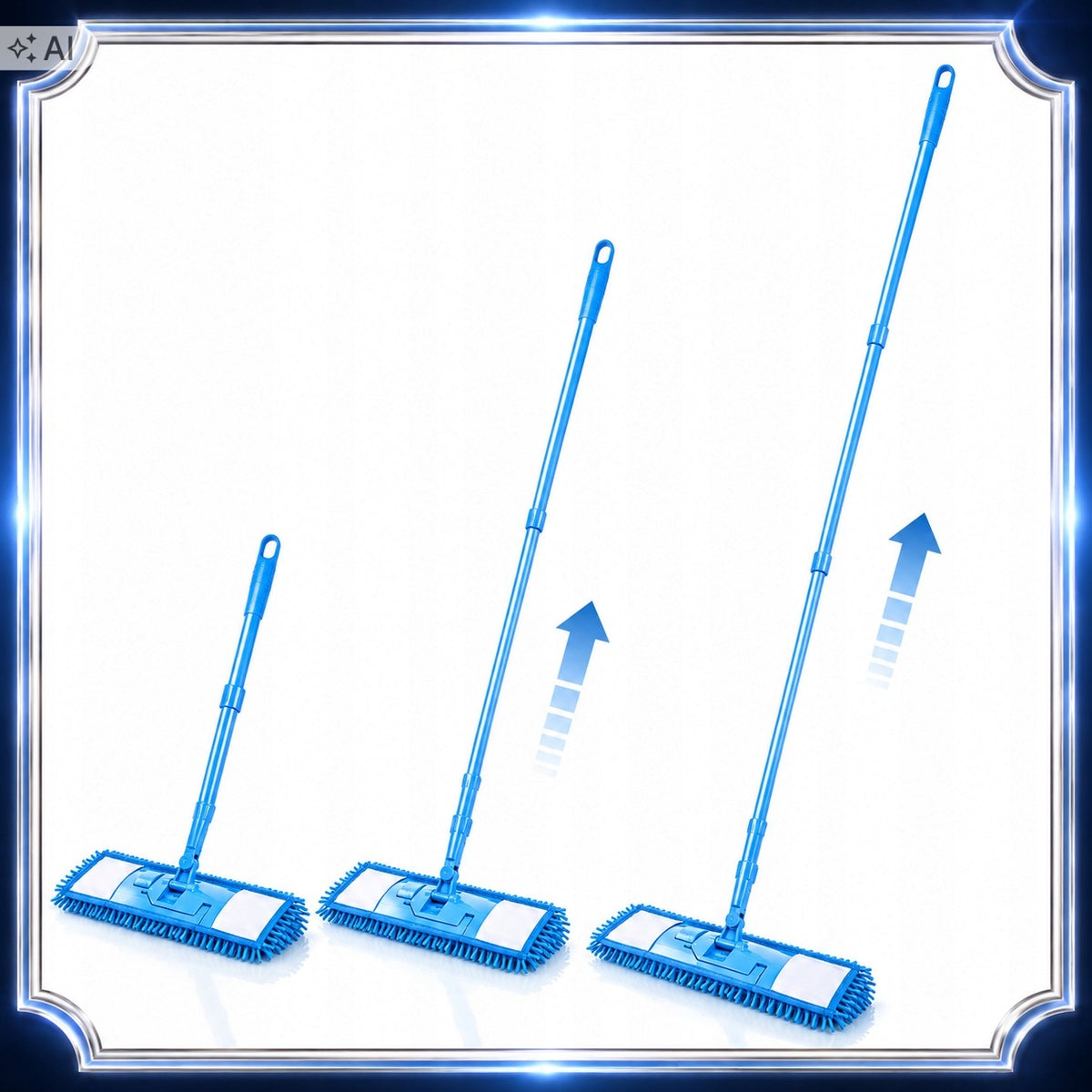 FLAT MOP WITH TELESCOPIC POLE MICROFIBER OVERLAY REPLACEABLE PADS Manufacturer code KO-2028