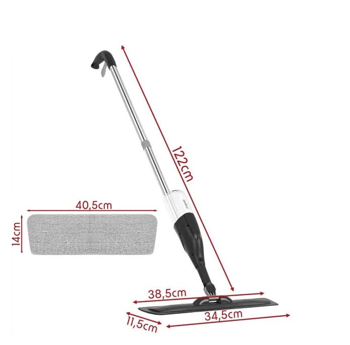 FLAT MOP WITH WASHER FOR CLEANING 38 cm + 3x OVERLAY + TANK Packaging status original