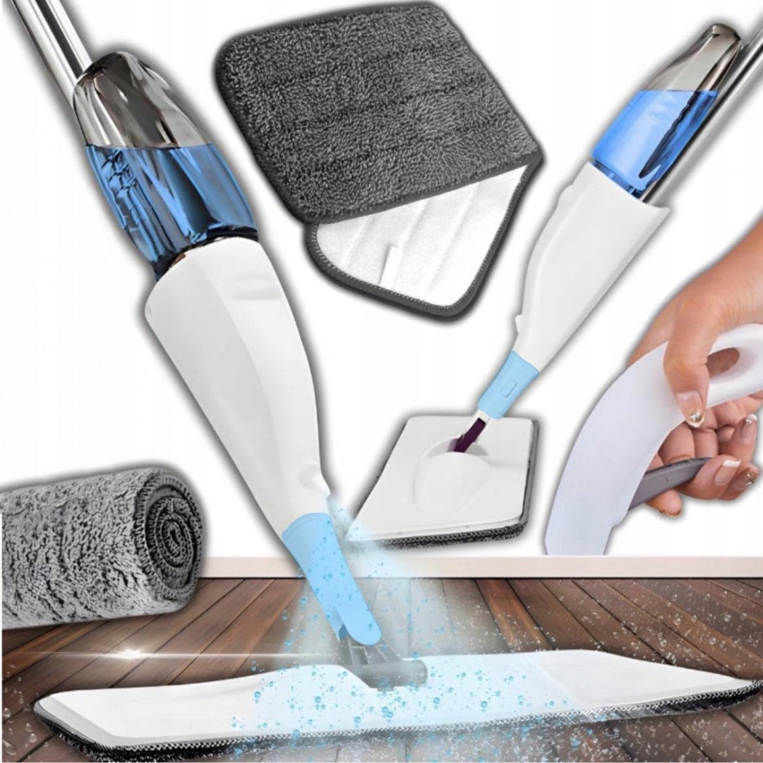 FLAT MOP WITH WASHER LONG 118cm 350ml + MICROFIBER CARTRIDGE