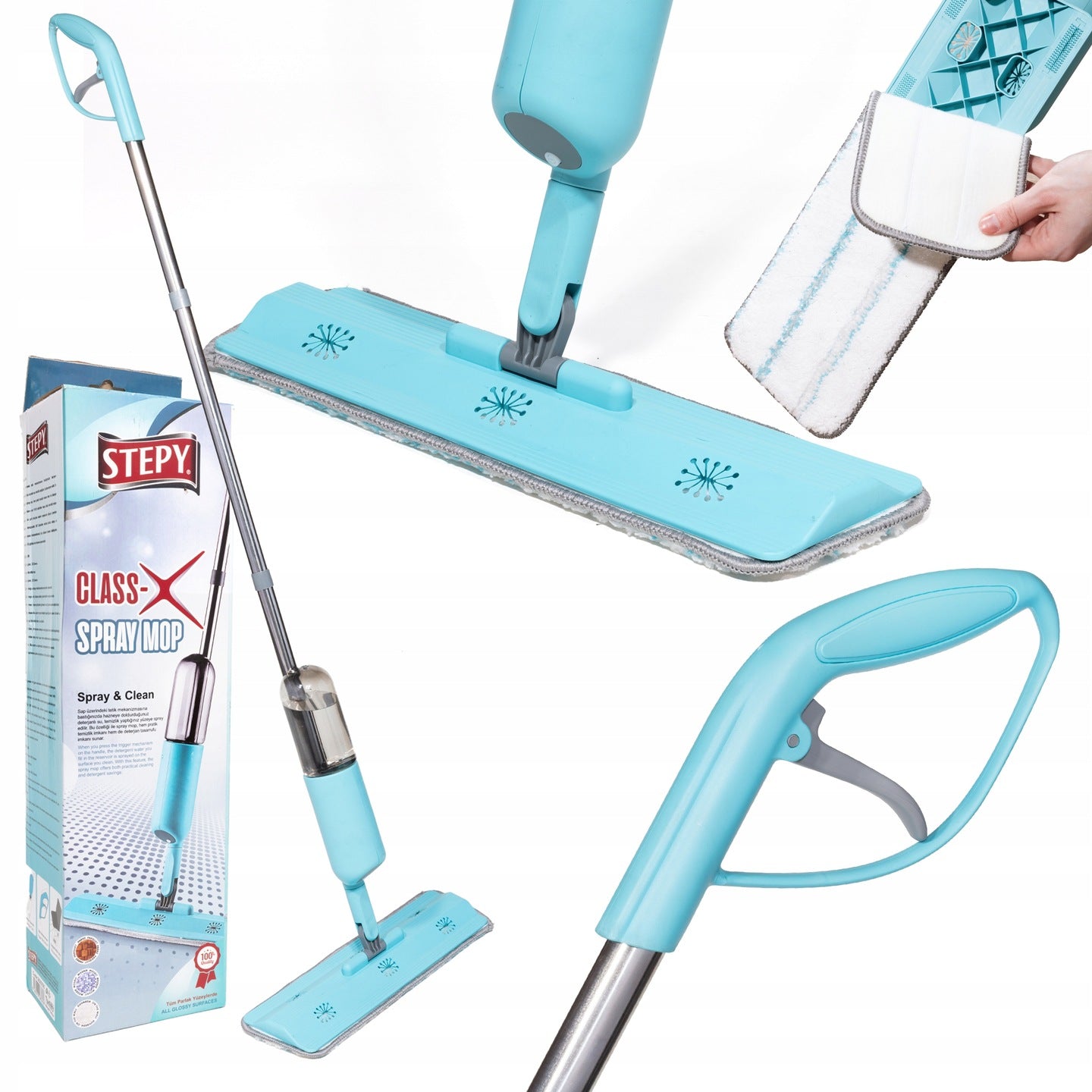 FLAT MOP WITH WASHER STEPY CLASS-X SPRAY MOP