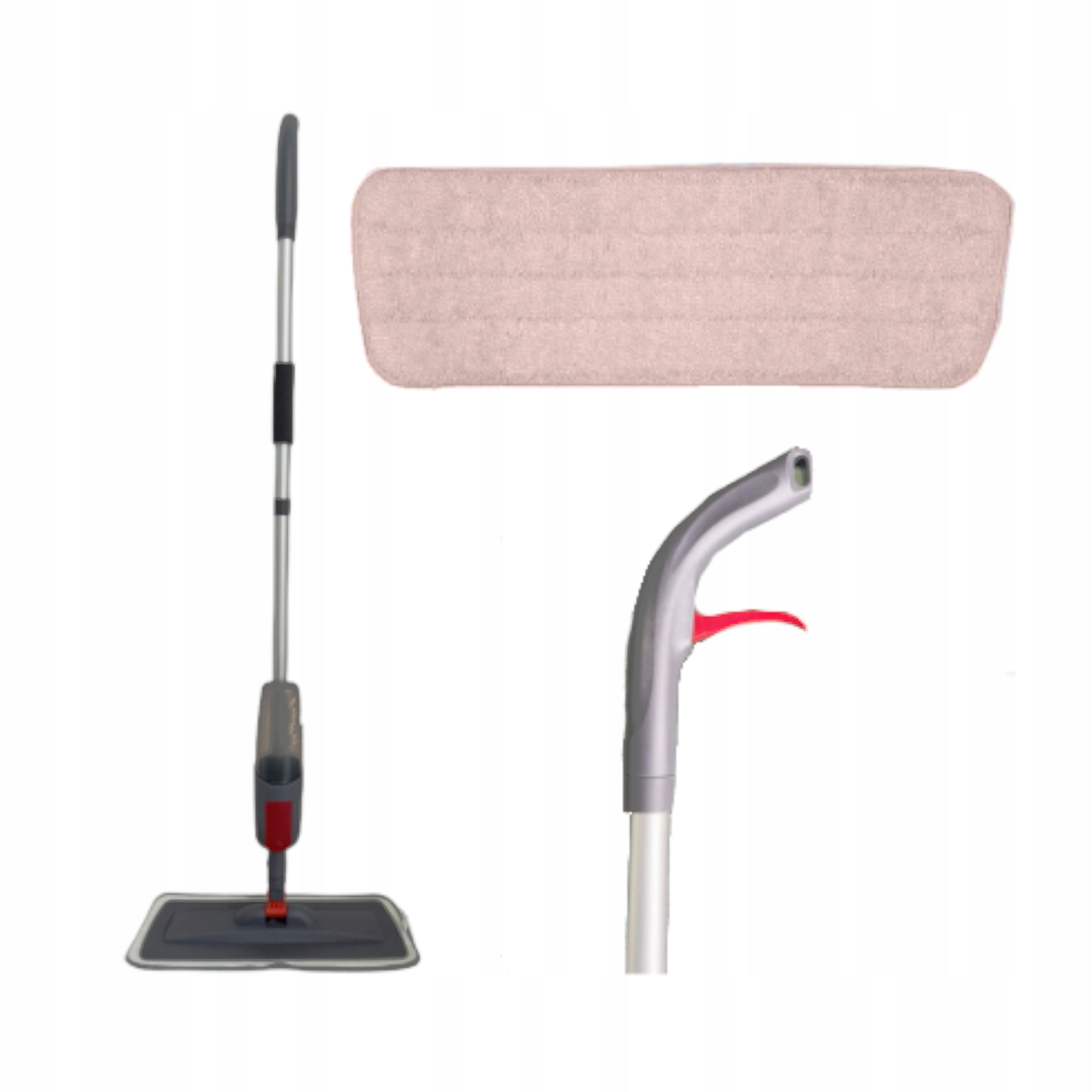 FLAT MOP WITH WASHER TANK 350ML MICROFIBER LONG 118CM