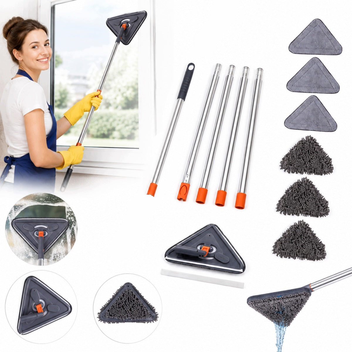 FLAT ROTARY MOP SET OF 6 CARTRIDGE COVERS