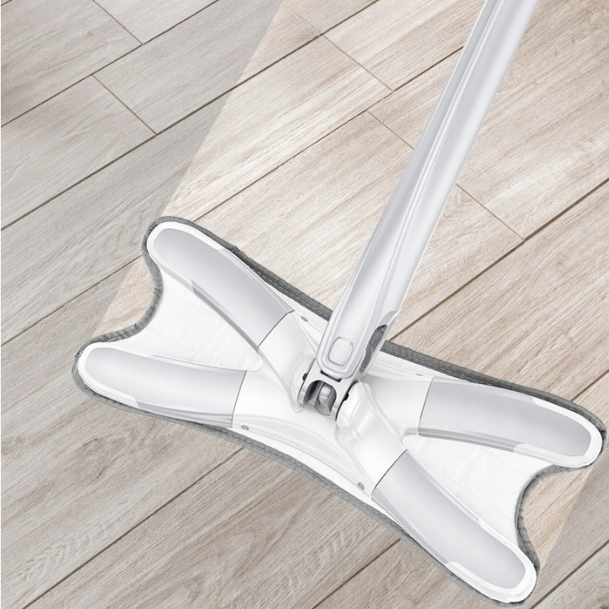 FLAT ROTARY MOP WITH FLOOR CLEANER CARTRIDGE MICROFIBER ROTATION Color white