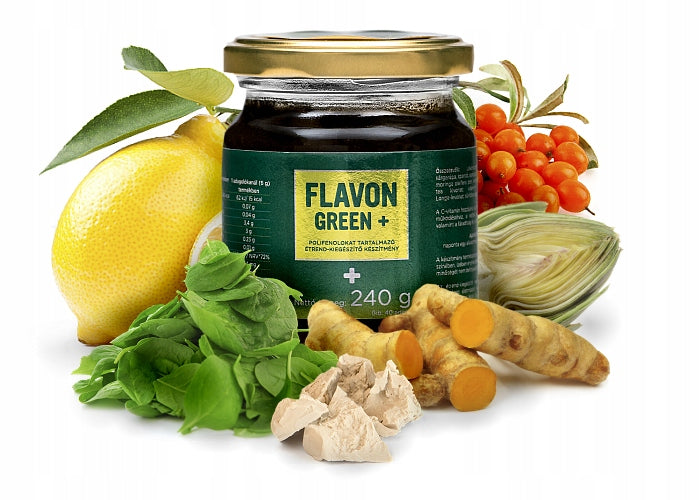 FLAVON GREEN+ NEW GREEN PLUS flavonoidy + kurkuma + beta-gluten vit C Brand Flavon