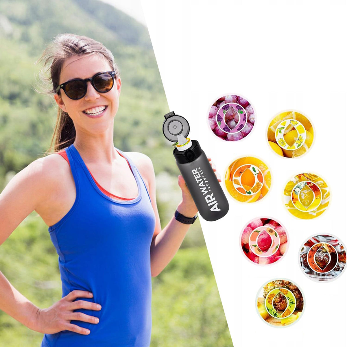 FLAVOR BOTTLE FOR WATER WITH FLAVOR PODS SET OF 7 zero sugar and kalo Model other