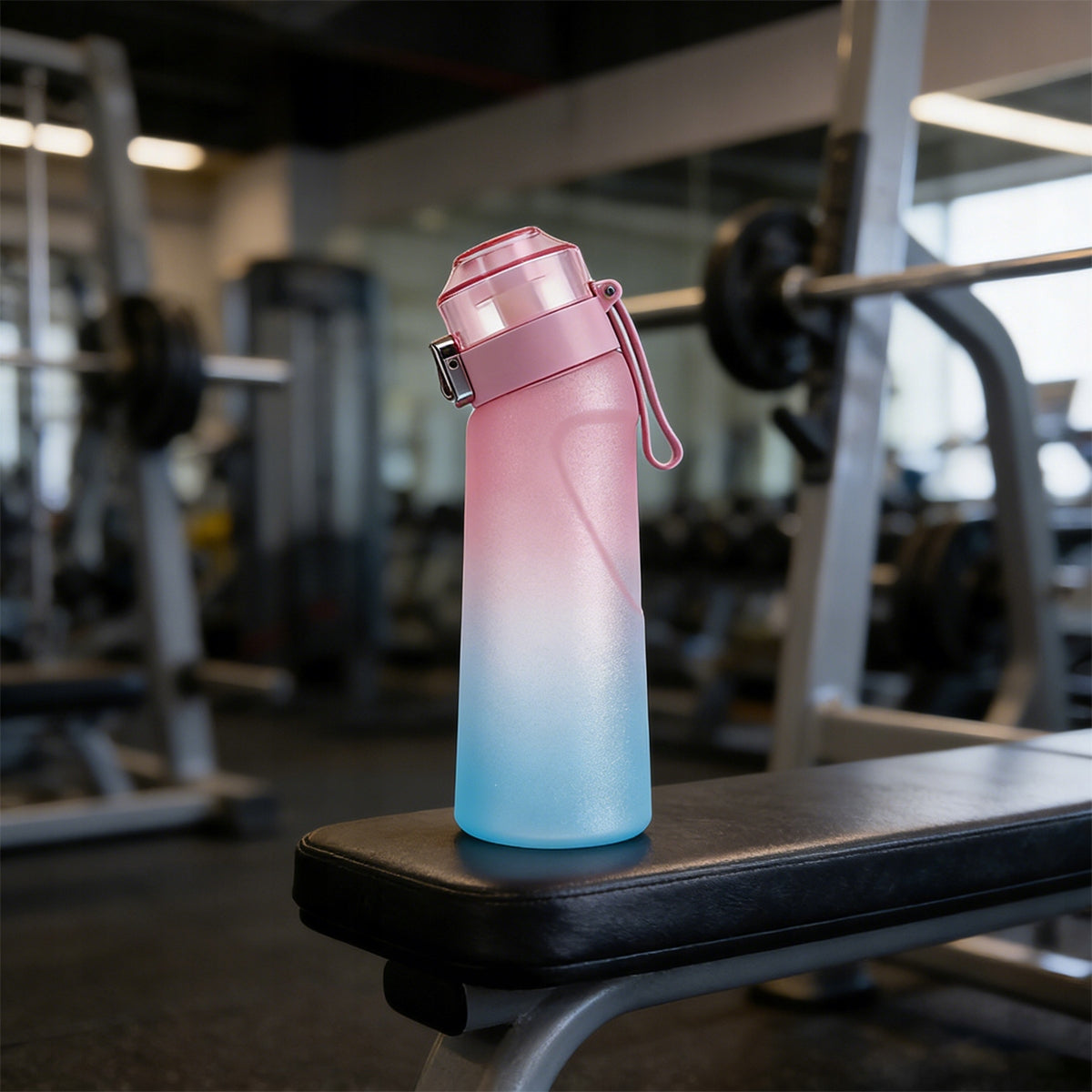 FLAVORED WATER BOTTLE 650ML + 7 CAPSULES, Leak Prevention Volume 650 ml