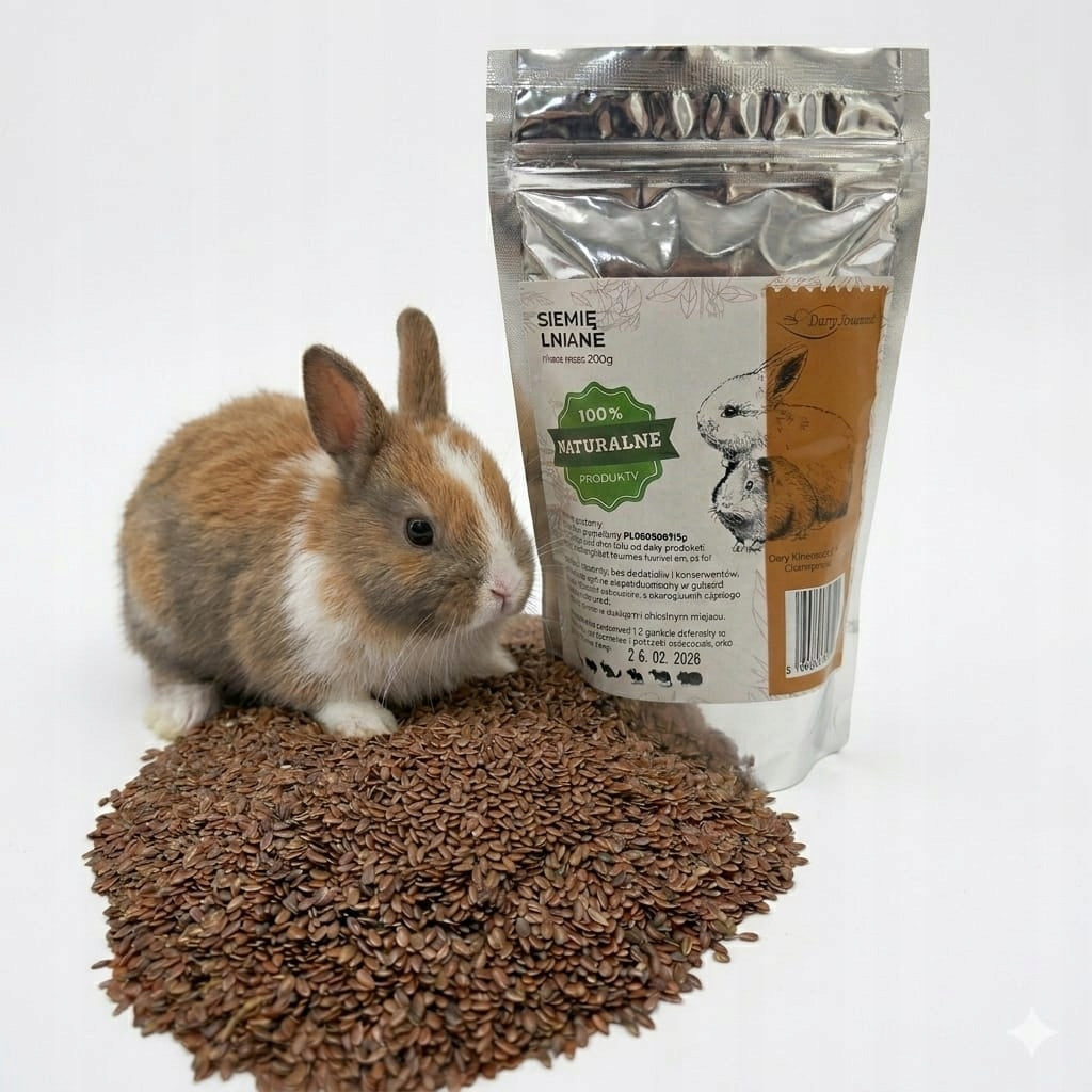 FLAXSEED 200 g FOR PIG RABBITS PARROT MICE RODENTS BIRDS