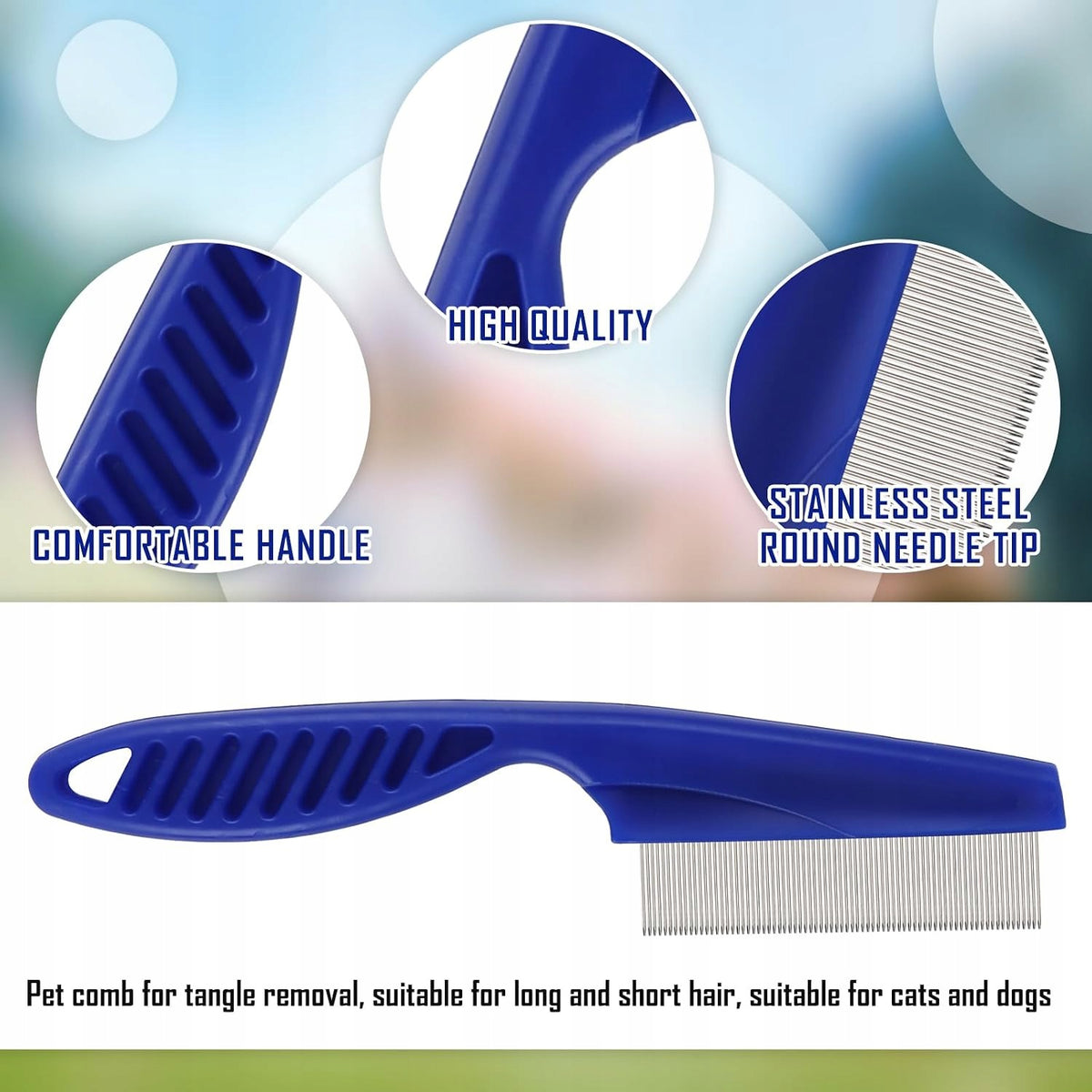 FLEA AND LICE COMB ANIMALS 6-PIECE STEEL SET Brand no brand