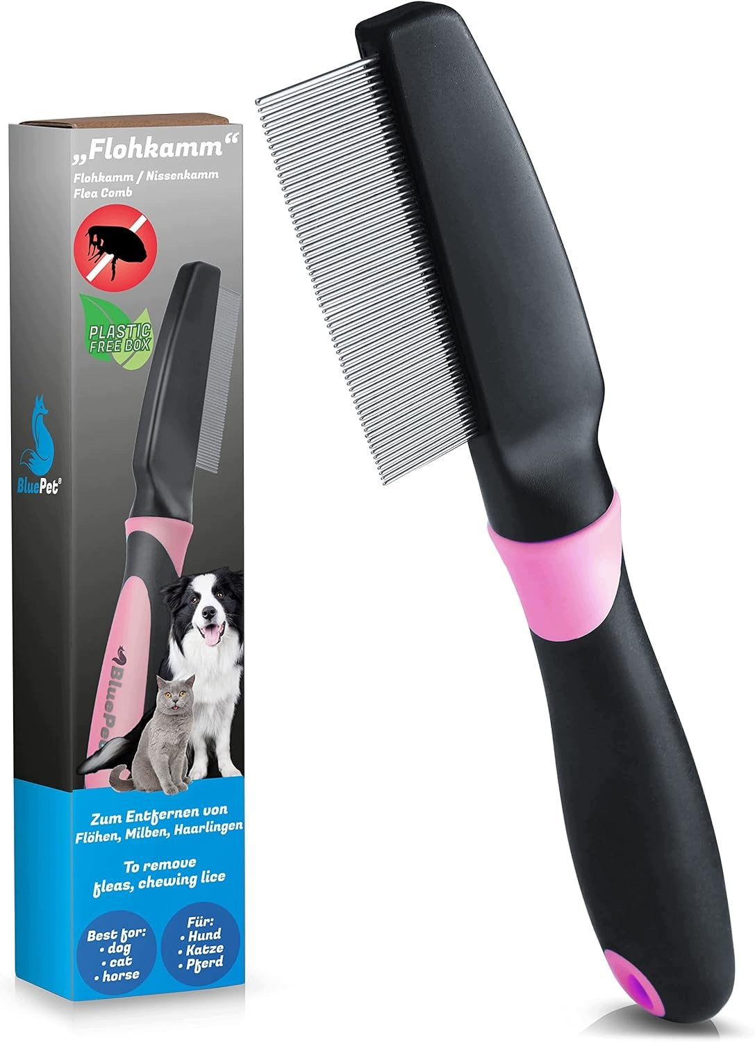 FLEA AND LICE COMB FOR CAT DOGS STEEL ROUNDED
