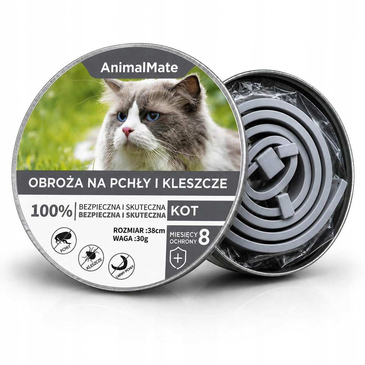 FLEAS COLLAR CAT TICKS FOR PARASITES OILS GREY + SURPRISE