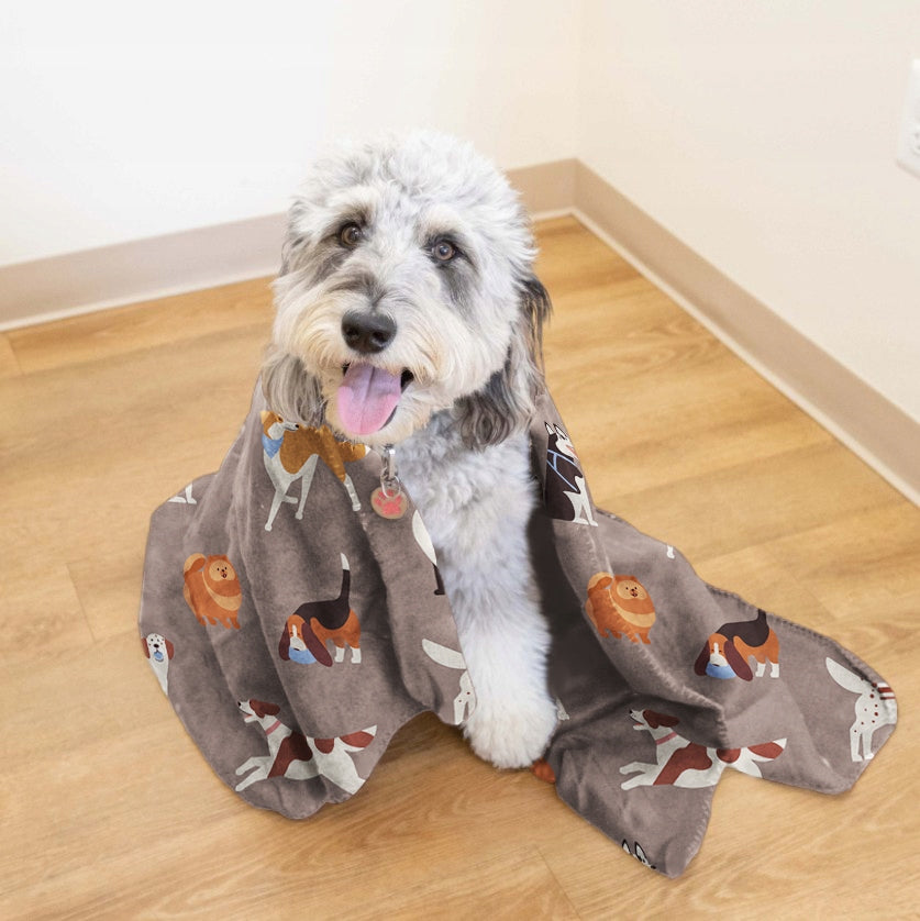 FLEECE BLANKET ANIMALS PLAID BEDSPREAD MAT BED BLANKET DOG 70x90cm Brand no brand