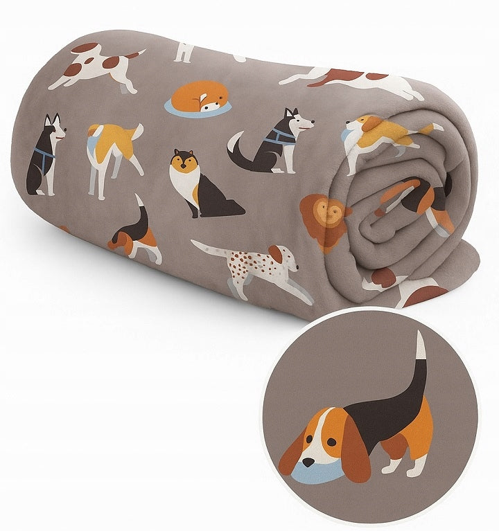 FLEECE BLANKET ANIMALS PLAID BEDSPREAD MAT BED BLANKET DOG 70x90cm Manufacturer code KOC DLA ZWIERZĄT