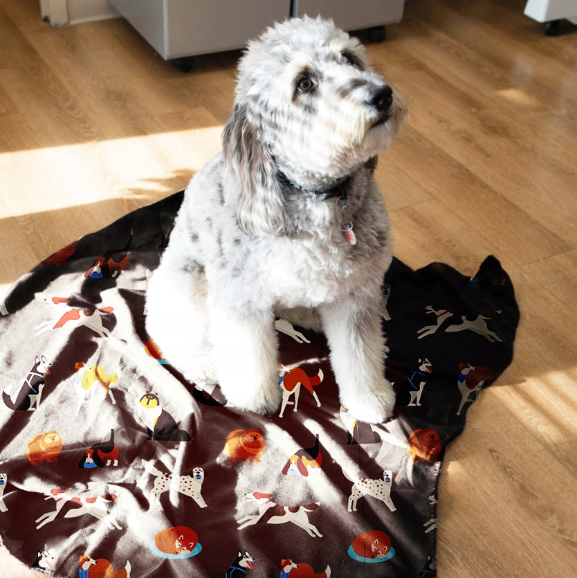 FLEECE BLANKET ANIMALS PLAID BEDSPREAD MAT BED BLANKET DOG 70x90cm Product width 70 cm
