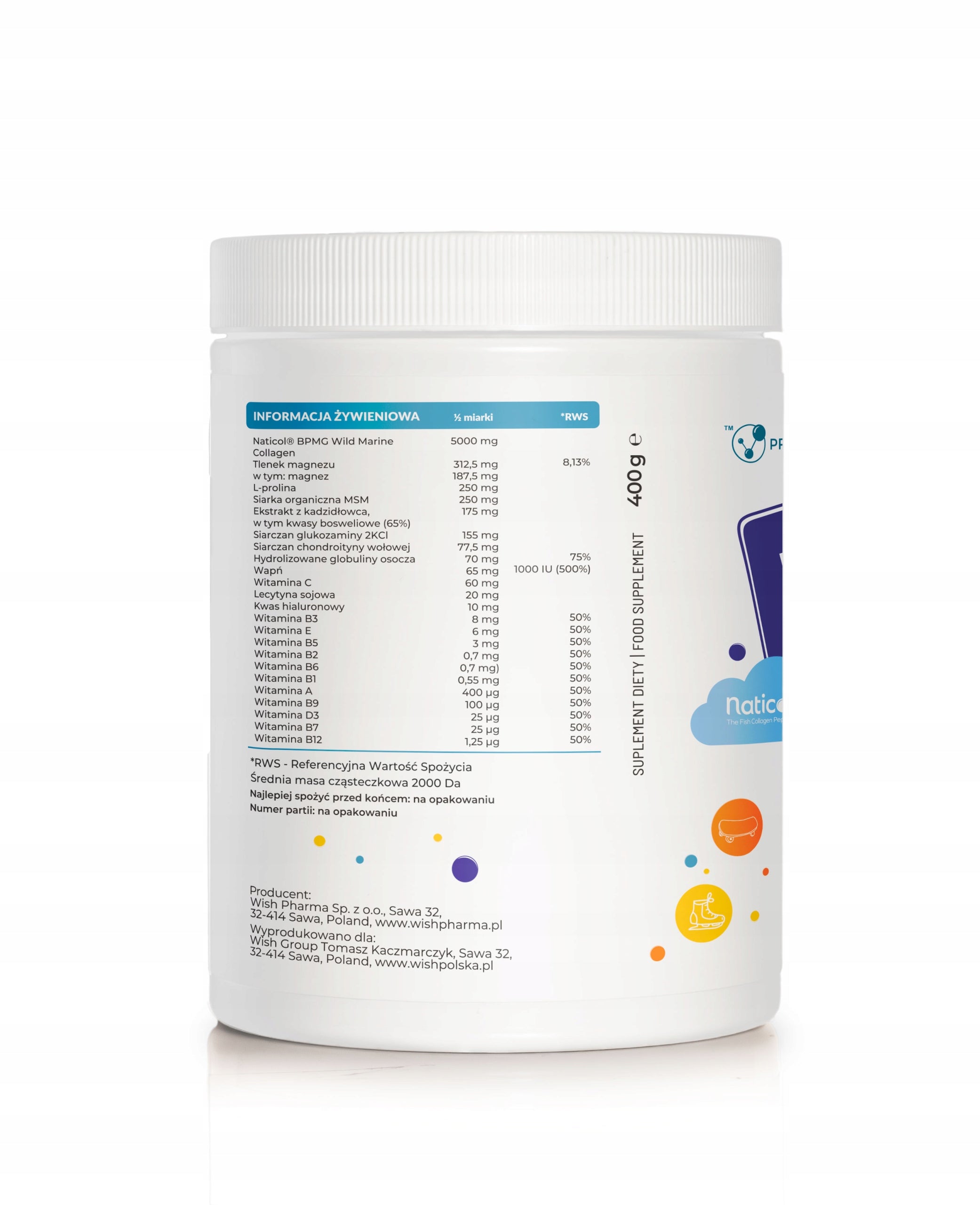 FLEX JUNIOR Collagen Orange Bones Joints Muscles for Children 400 g Packaging status original