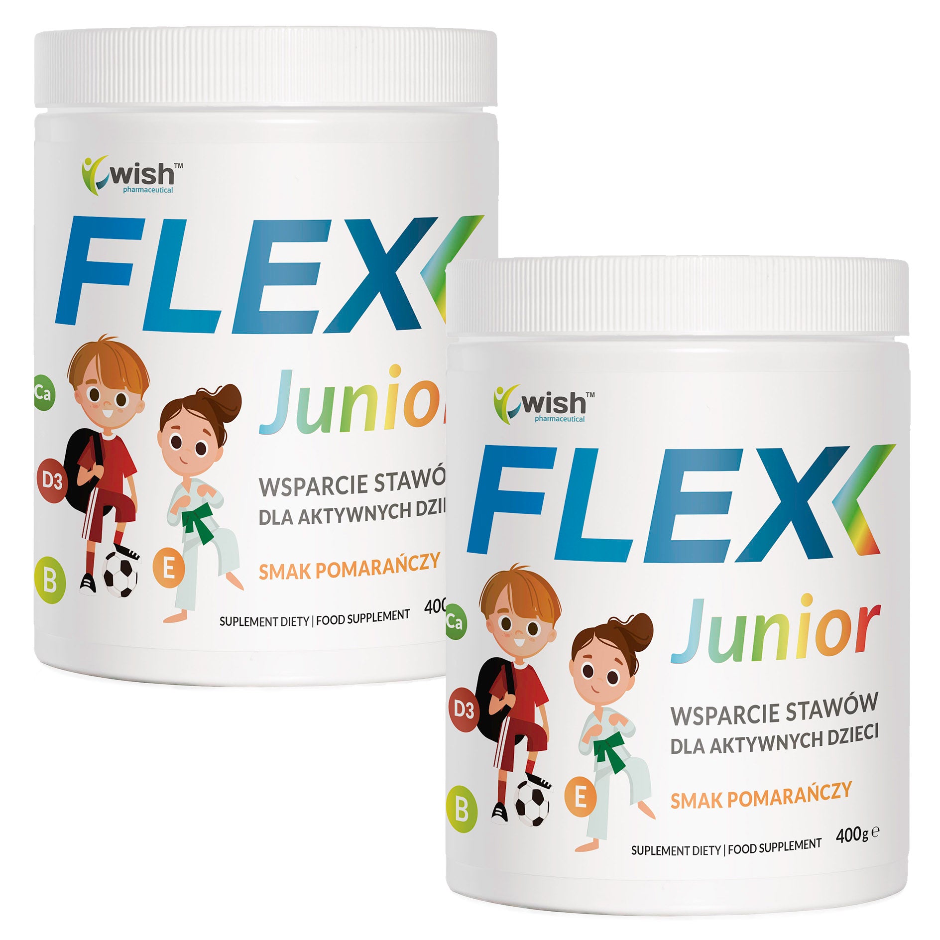 FLEX JUNIOR Collagen Orange Joints Calcium FOR CHILDREN Magnesium Vitamins 800 g
