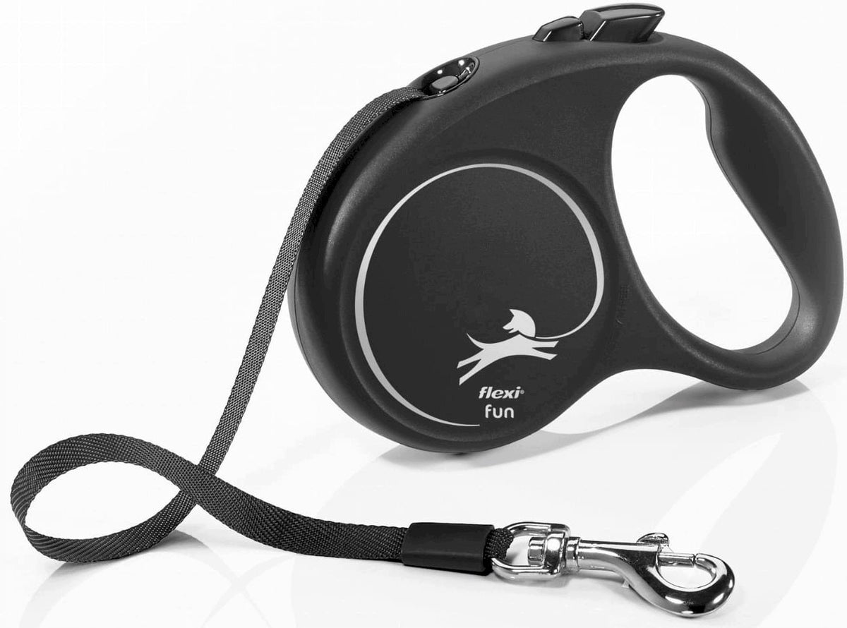 FLEXI Fun Tape Lanyard S / 5m Black For Dog