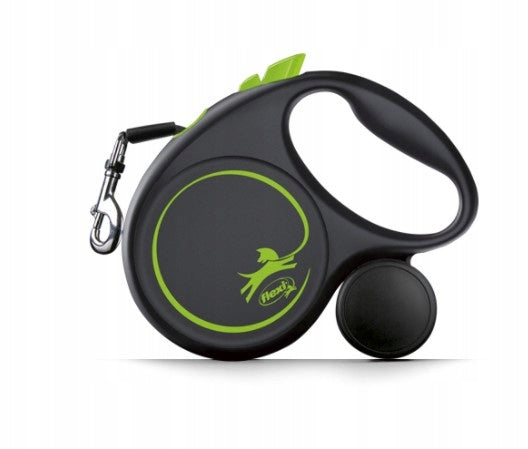FLEXI Lanyard Black Design S cord 5m 12kg blue Additional features reflective elements with a locking clasp