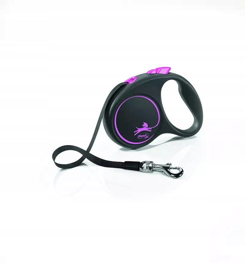 FLEXI Lanyard Black Design S cord 5m 12kg blue Maximum leash length 5 m
