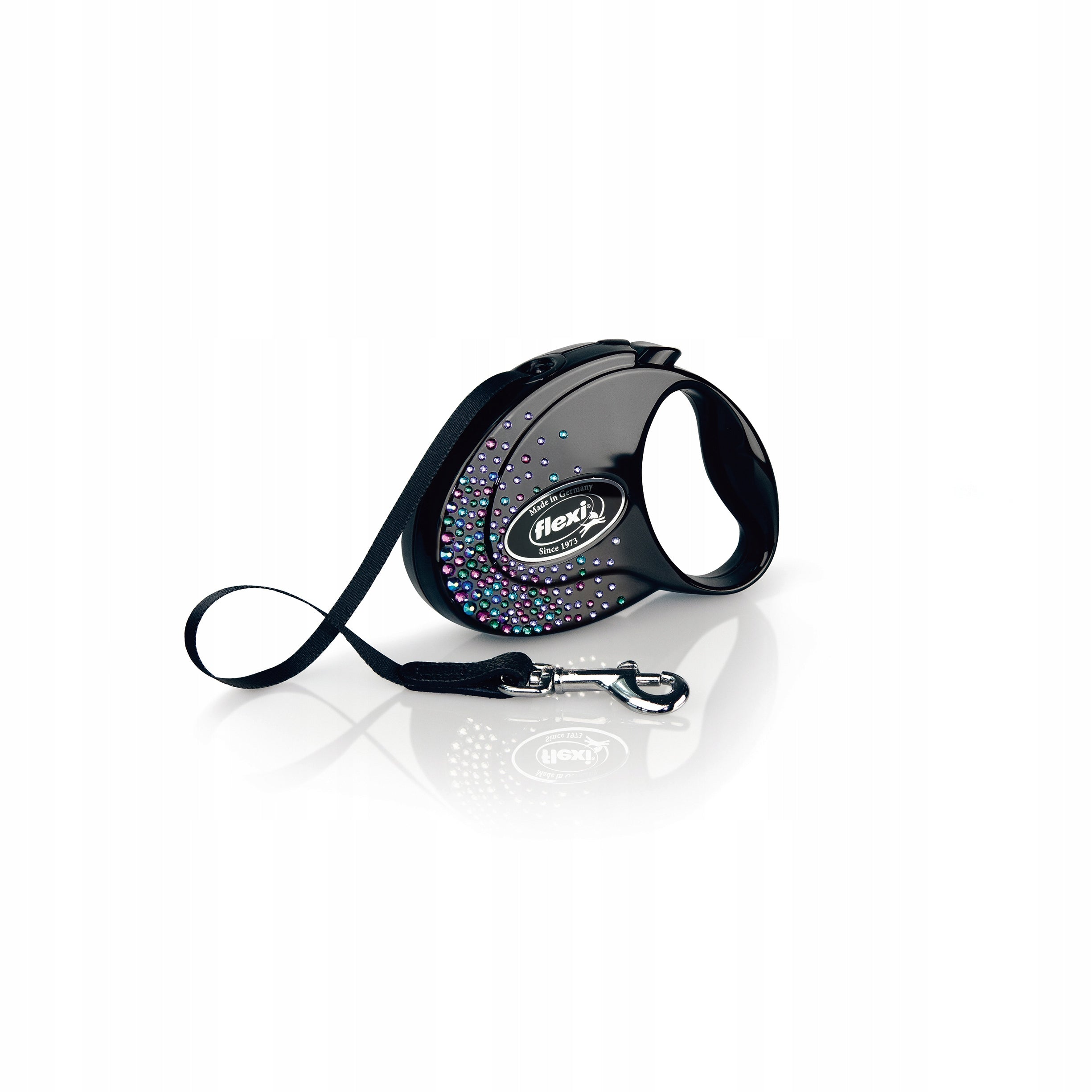 Flexi-Automatikleine Glam Splash Mystic mit Swarovski-Kristallen M, schwarz, 5 Jahre 