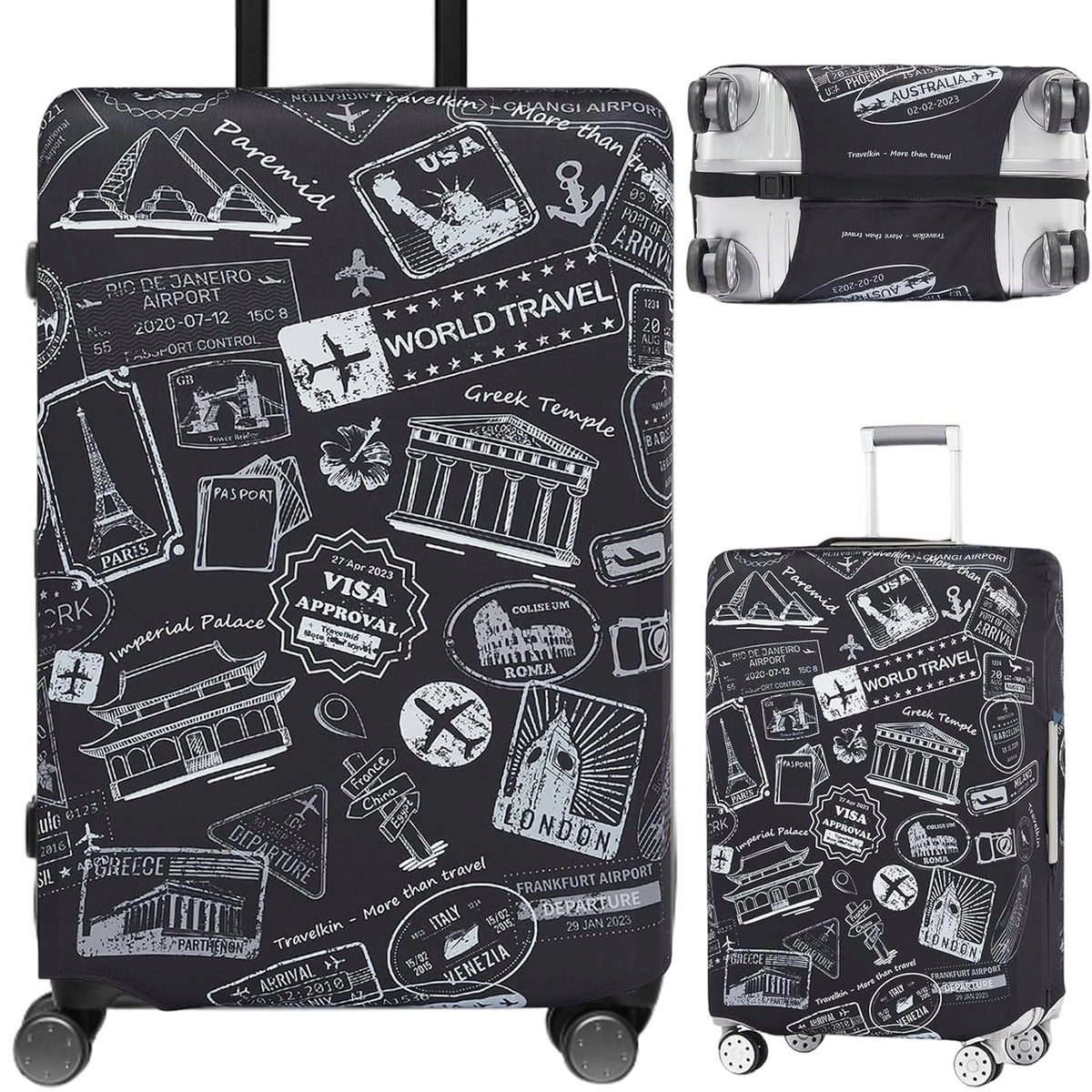 FLEXIBLE PROTECTIVE COVER FOR TRAVEL LUGGAGE SUITCASE 25-28" CONVENIENT