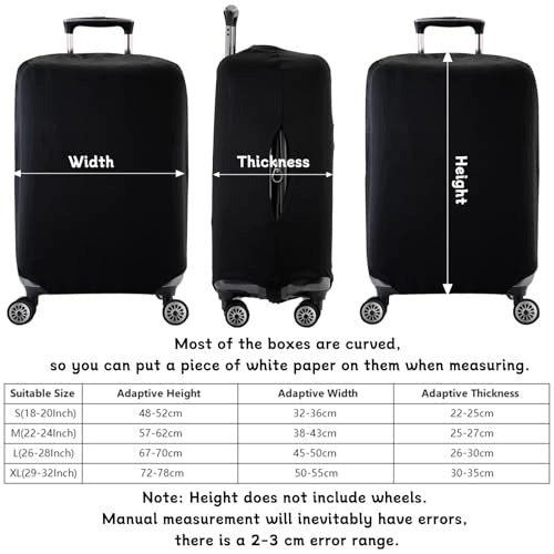 FLEXIBLE PROTECTIVE COVER FOR TRAVEL SUITCASE COVER WITH Color multicolor