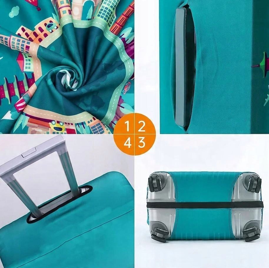 FLEXIBLE THICK COVER FOR CABIN TRAVEL SUITCASE - S Color multicolor