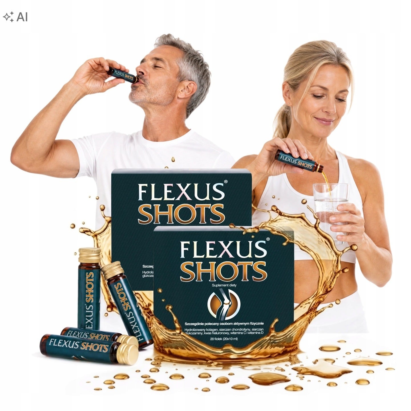 FLEXUS SHOTS Collagen for drinking joints knees, set of 2x20 vials