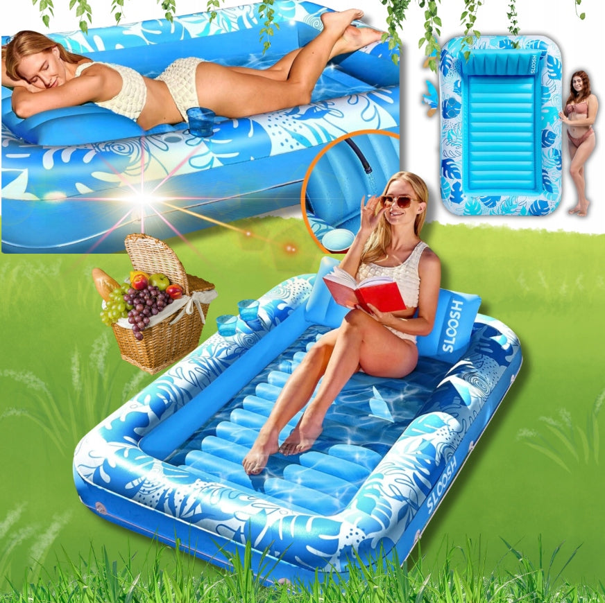 FLOAT MATTRESS 178X117CM 2 PEOPLE WITH PILLOW AND WATER COOLING Brand no brand