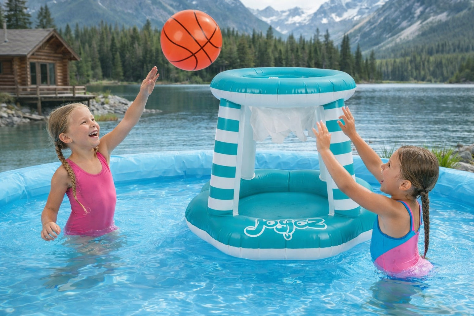 FLOATING BASKETBALL for Pool Arcade Game for Kids with Ball 3+ Kid's age 3＋ years