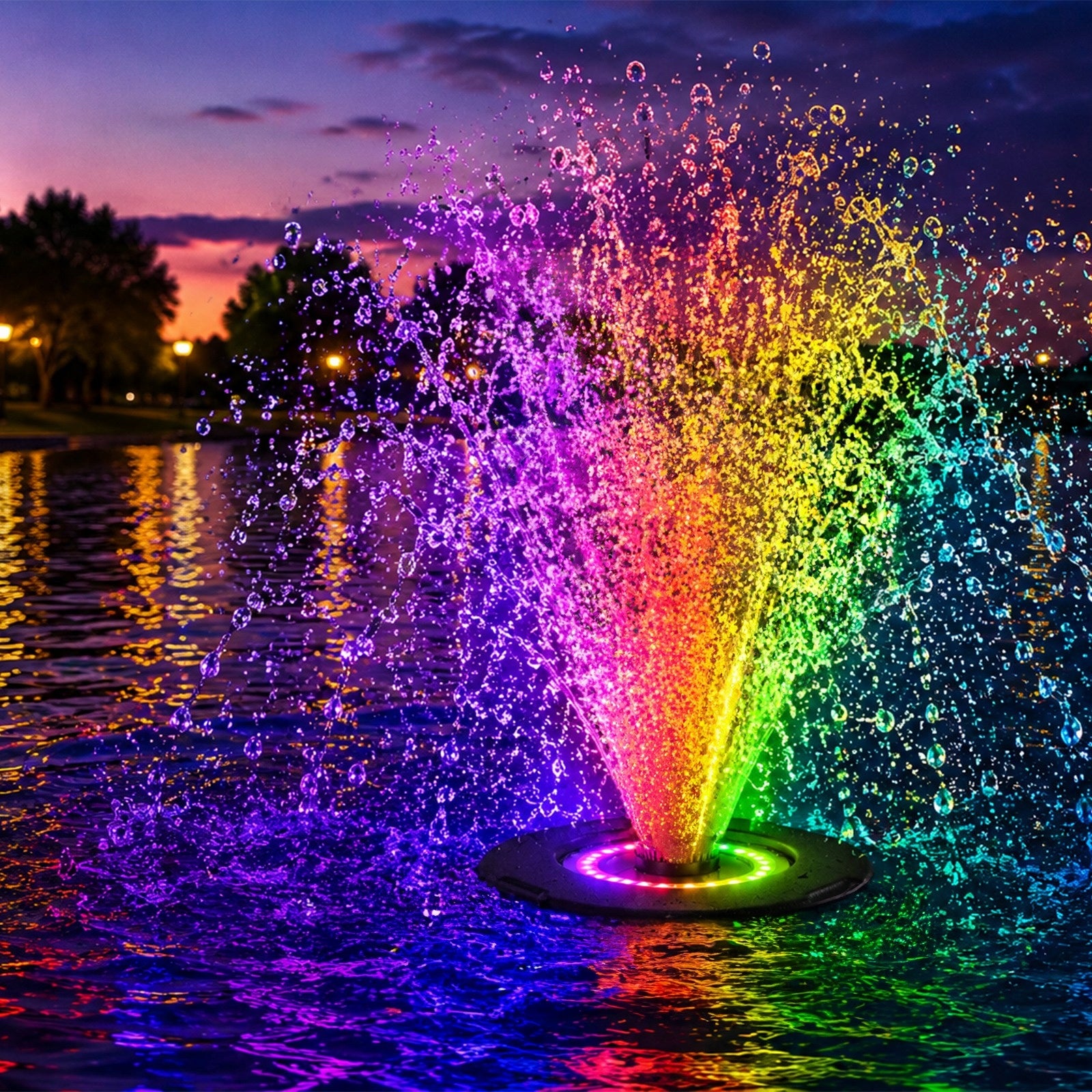 FLOATING FOUNTAIN WITH LIGHTING AERATES EYE EFFECT AFTER DARK 20000L Manufacturer Kruger Meier