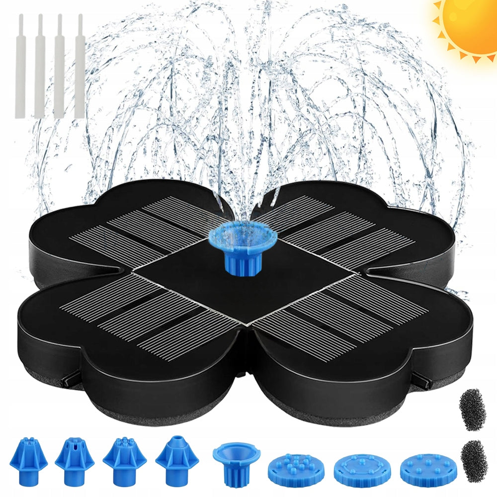 FLOATING POND FOUNTAIN 3,5 IN GARDEN SOLAR FOUNTAIN +8 NOZZLES