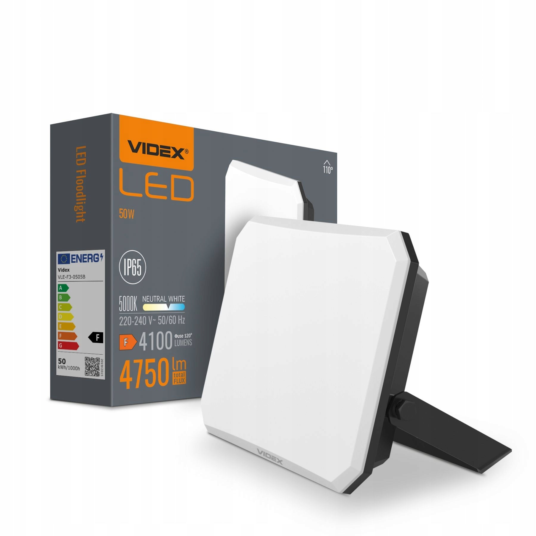 FLOODLIGHT HALOGEN LED outdoor spotlight Videx white 4750lm 50W